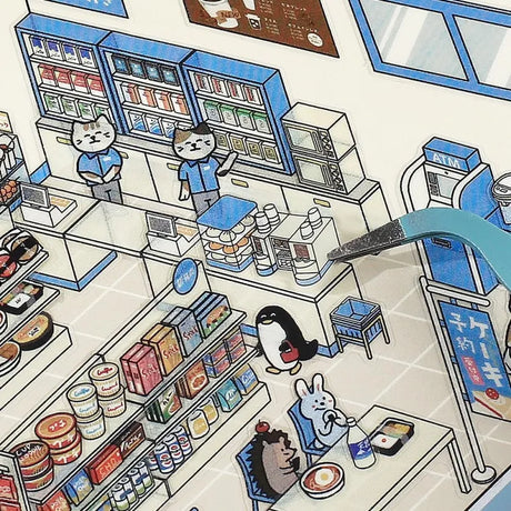 BGM Diorama 2.5D Sticker - Convenience Store
