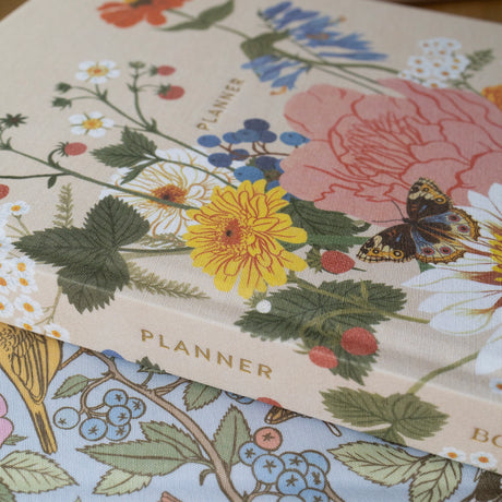 Botanica Paper Co. Linen Bound Undated Weekly Planner - Garden Floral